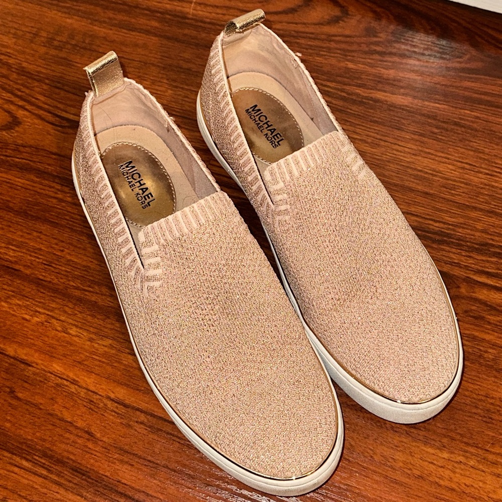 Michael Kors Men’s Slip-On Knit Loafers in Blush Pink
